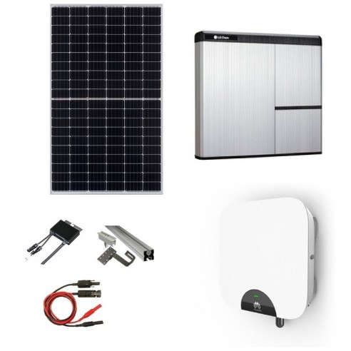 Kit Fotovoltaico 5 kWp con Batteria d'Accumulo LG Chem 7 kWh 400V AC RESU7H e Inverter Ibrido 5 kW Huawei SUN2000‐5KTL Kit Fotovoltaico 5 kWp con Batteria d'Accumulo LG Chem 7 kWh 400V AC RESU7H e Inverter Ibrido 5 kW Huawei SUN2000‐5KTL
