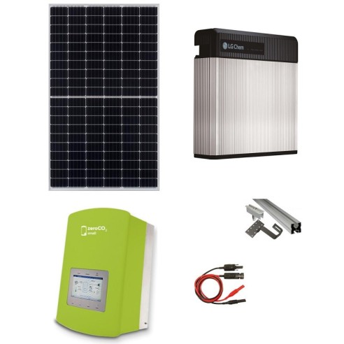 Kit Fotovoltaico 5 kW con Batteria d'Accumulo LG Chem 9,8 kWh 48V RESU10 e Inverter Ibrido Monofase 5 kW Solis ZeroCO2 Small Kit Fotovoltaico 5 kW con Batteria d'Accumulo LG Chem 9,8 kWh 48V RESU10 e Inverter Ibrido Monofase 5 kW Solis ZeroCO2 Small