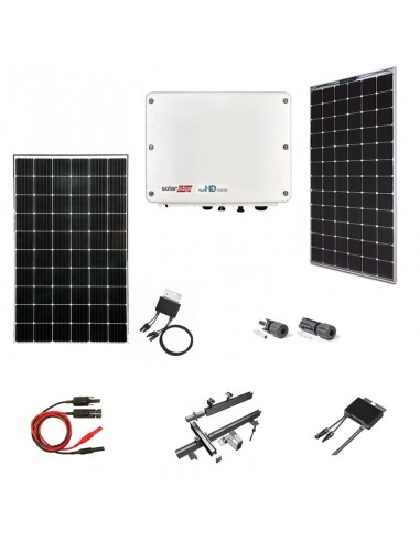 Kit Fotovoltaico 6 kW SolarEdge Monofase con Pannelli SolarEdge, Inverter SolarEdge, Ottimizzatori, Strutture e Accessori