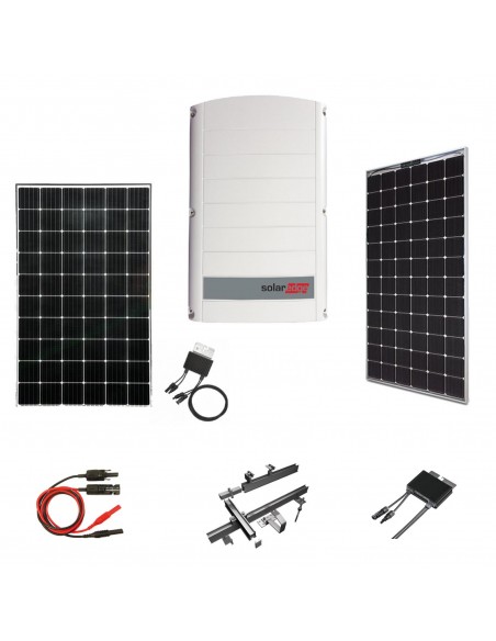 Kit Fotovoltaico 20 kW SolarEdge Trifase con Pannelli SolarEdge, Inverter SolarEdge, Ottimizzatori, Strutture e Accessori