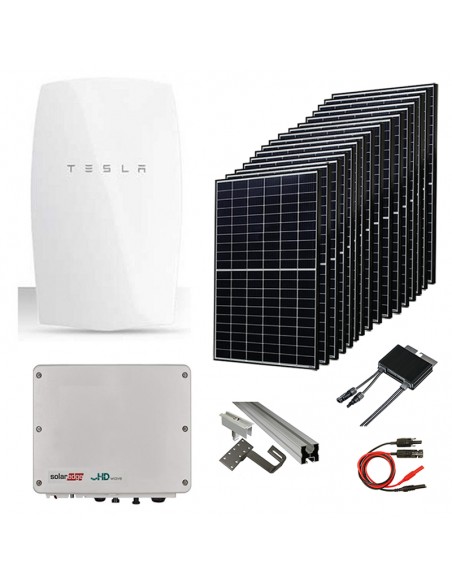 Kit Fotovoltaico 6 kW con Batteria Tesla Powerwall e Inverter SolarEdge