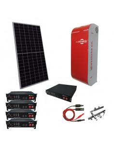 Kit Fotovoltaico 8 kW a Isola Off-Grid Stand Alone con Batteria d'Accumulo Pylontech e Inverter Leonardo