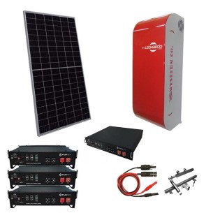 Impianto Fotovoltaico a Isola 4 kW Off-Grid Stand Alone con Accumulo Pylontech e Inverter Ibrido Leonardo Western