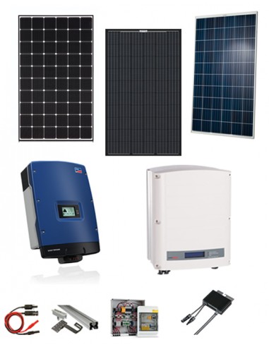 Kit Fotovoltaico Trifase da 12,5 kWp con Pannelli , Inverter, Strutture e Accessori