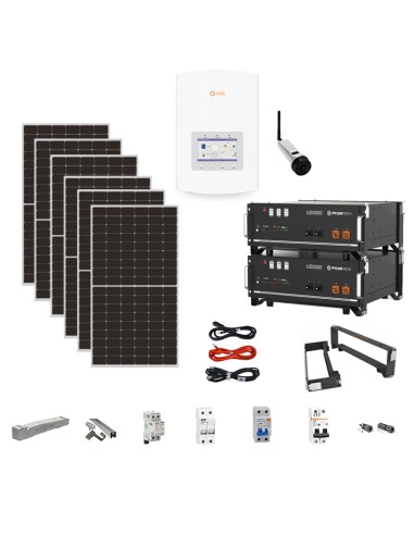 Kit Fotovoltaico 5,8 kWp con Accumulo 9,6 kWh con Inverter Solis e Batterie Pylontech