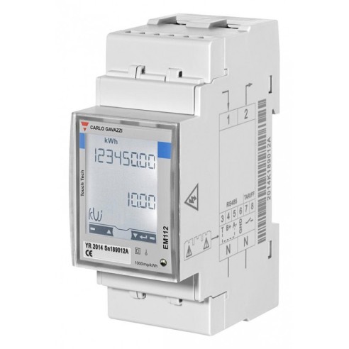 Wallbox Power Boost Contatore di Potenza Monofase GAVAZZI Meter EM112-DIN.AV0.1.X.S1.PFB