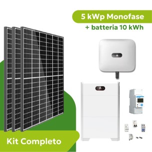 Kit Fotovoltaico 5 kWp Monofase Huawei con Accumulo 10 kWh