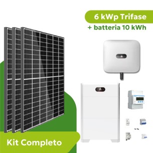 Kit Fotovoltaico 6 kWp Trifase Huawei con Accumulo 10 kWh