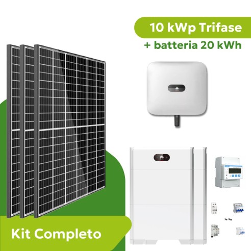 Kit Fotovoltaico 10 kWp Trifase Huawei con Accumulo 20 kWh