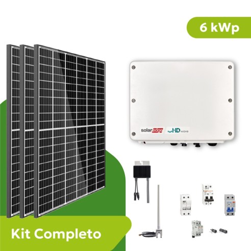 Kit Fotovoltaico 6 kWp Monofase SolarEdge