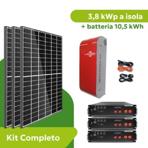 Kit Fotovoltaico a Isola da 3.8 kWp e Accumulo da 10,5 kWh