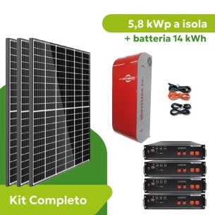 Kit Fotovoltaico a Isola da 5.8 kWp e Accumulo da 14 kWh
