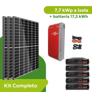 Kit Fotovoltaico a Isola da 7.7 kWp e Accumulo da 17.5 kWh