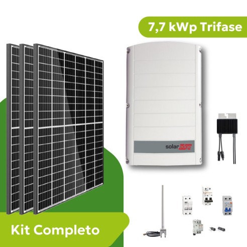 Kit Fotovoltaico 7,7 kWp Trifase SolarEdge