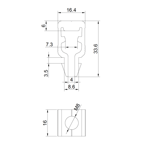 Kit Morsetto Centrale Per Pannello di Spessore...