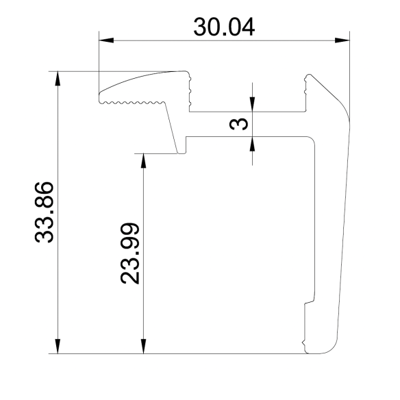 Kit Morsetto Terminale Per Pannello di Spessore 30-35 mm in Confezione da 10 Pz