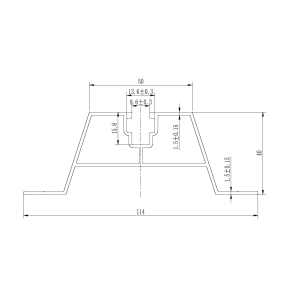 Profilo Alluminio U40 L 520 mm 2