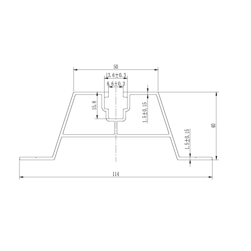 Profilo Alluminio U40 L 520 mm - Pacco da 10 Pz