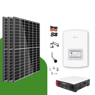 Kit Fotovoltaico 4 kWp con Accumulo 4,8 kWh con Inverter...