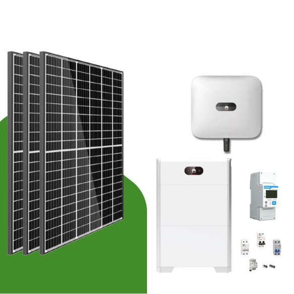 Kit Fotovoltaico 5 kWp Monofase Huawei con Accumulo 10 kWh Kit Fotovoltaico 5 kWp Monofase Huawei con Accumulo 10 kWh