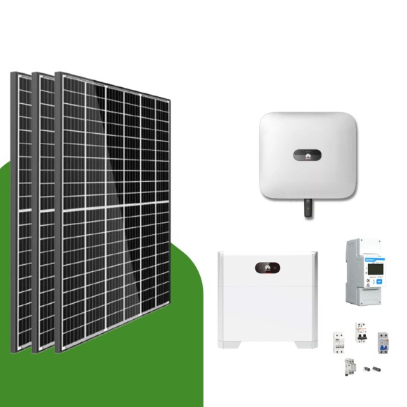 Kit Fotovoltaico 4 kWp Monofase Huawei con Accumulo 5 kWh Kit Fotovoltaico 4 kWp Monofase Huawei con Accumulo 5 kWh