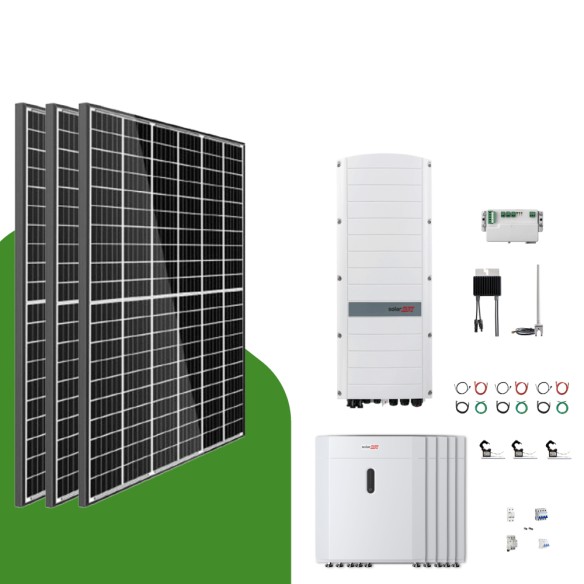 Kit Fotovoltaico 10 kWp Trifase SolarEdge con Accumulo 23 kWh