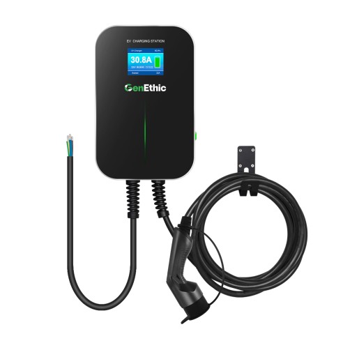 GenEthic Wallbox Colonnina di Ricarica da 7,4 a 22 kW Monofase/Trifase per Veicoli Elettrici