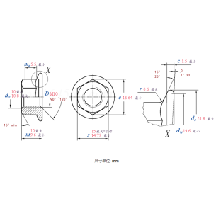 Dado Esagonale Flangiato M10 DIN 6923 2