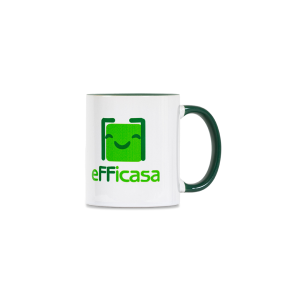 Tazza Mug Bianca Verde Efficasa