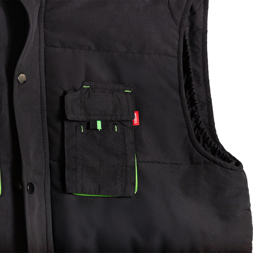 Gilet Smanicato da Lavoro Imbottito Nero Efficasa