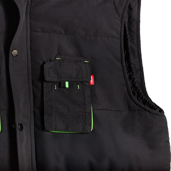 Gilet Smanicato da Lavoro Imbottito Nero Efficasa